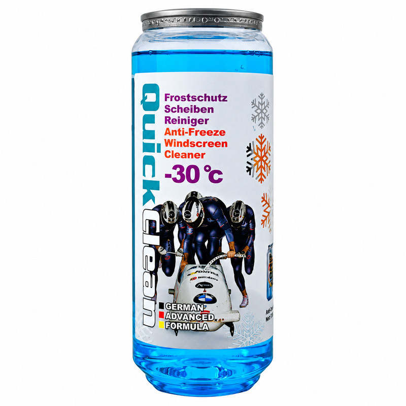 مایع شیشه شوی ضدیخ خودرو کوئیک کلین مدل AFWC کد 2850 حجم 500 میلی‌لیتر 