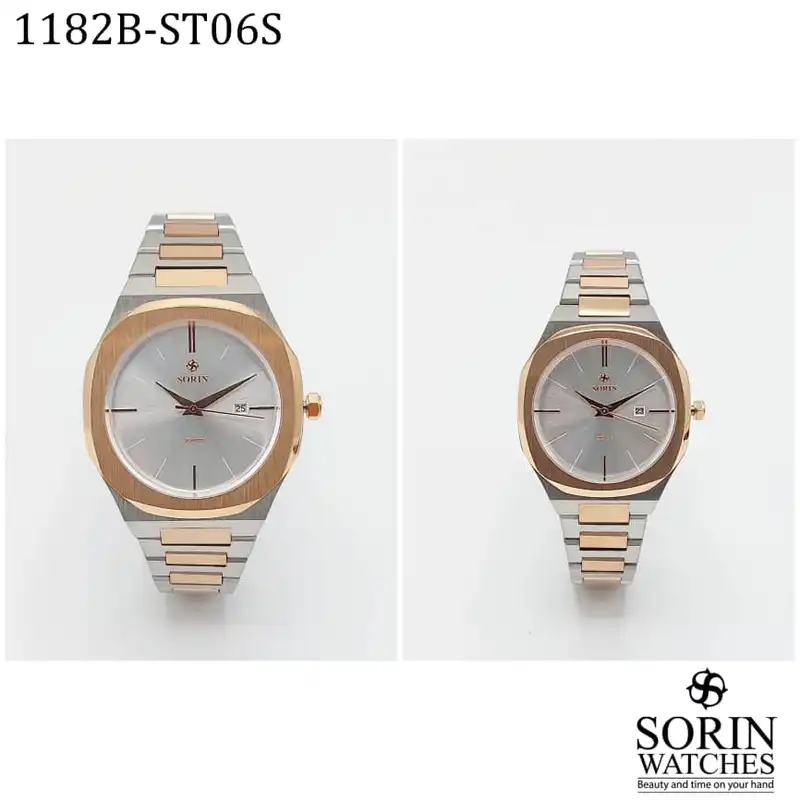 ست ساعت مچی عقربه ای  زنانه و مردانه سورین مدل GL1182B-ST06S