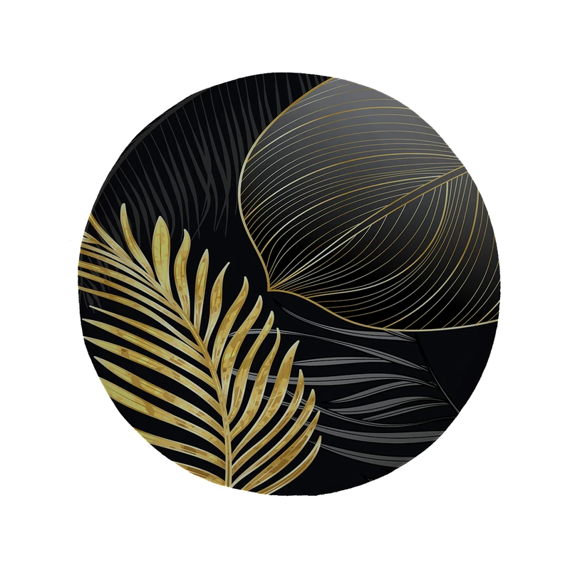 پادری مدل دایره طرح برگ کد 8972 سایز 90 × 90 سانتی متر