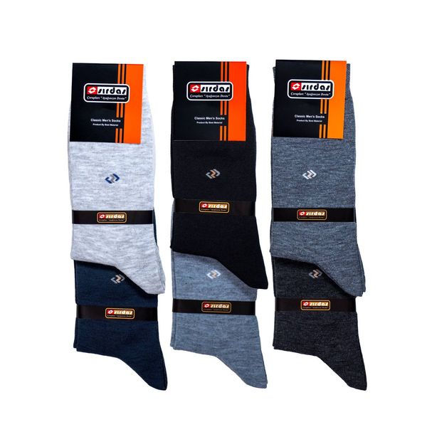 جوراب ساق بلند مردانه سیرداش مدل 194 بسته 6 عددی