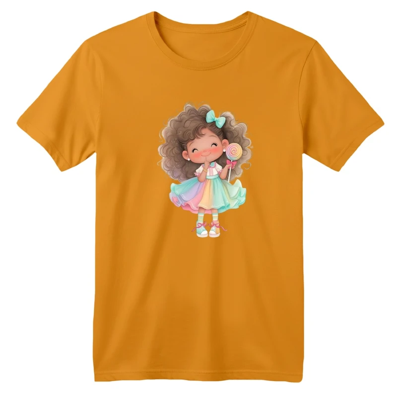 تی شرت آستین کوتاه بچگانه مدل دخترک کد 15