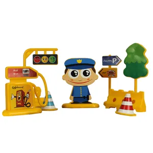 اسباب بازی مدل شهر آموزشی و رانندگی مجموعه 18 عددی