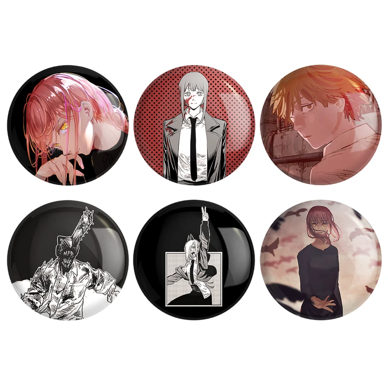 مگنت خندالو طرح انیمه مرد اره ای کد 997A مجموعه 6 عددی