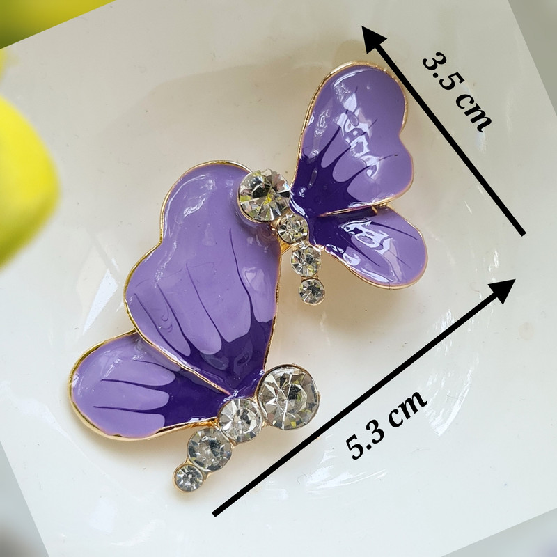 گل سینه زنانه مدل پروانه کد brg 1838