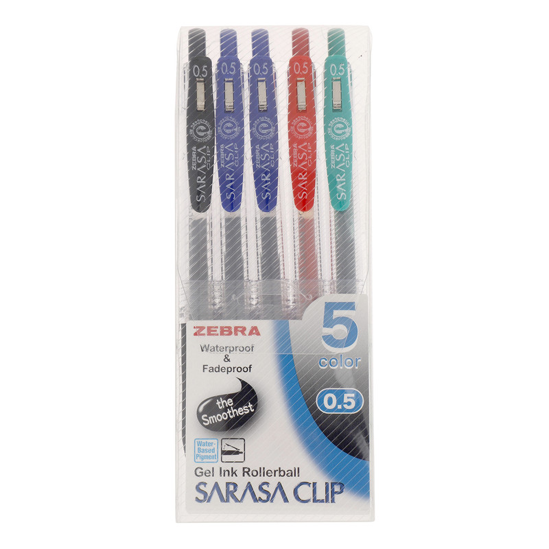 روان نویس زبرا مدل ساراسا کلیپ بسته 5 عددی
