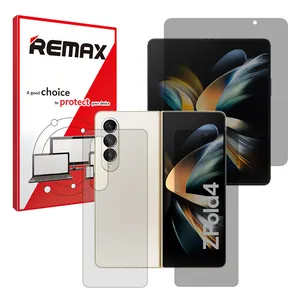 Remax Resistant model privacy screen protector suitable for Samsung Galaxy Z Fold 4 mobile phone along with back protector
