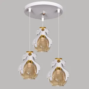 لوستر سه شعله مدل مرغابی طرح گرد کد 708