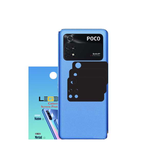 محافظ لنز دوربین مدل LEGEND1 مناسب برای گوشی موبایل شیائومی POCO M4 PRO بسته 3 عددی