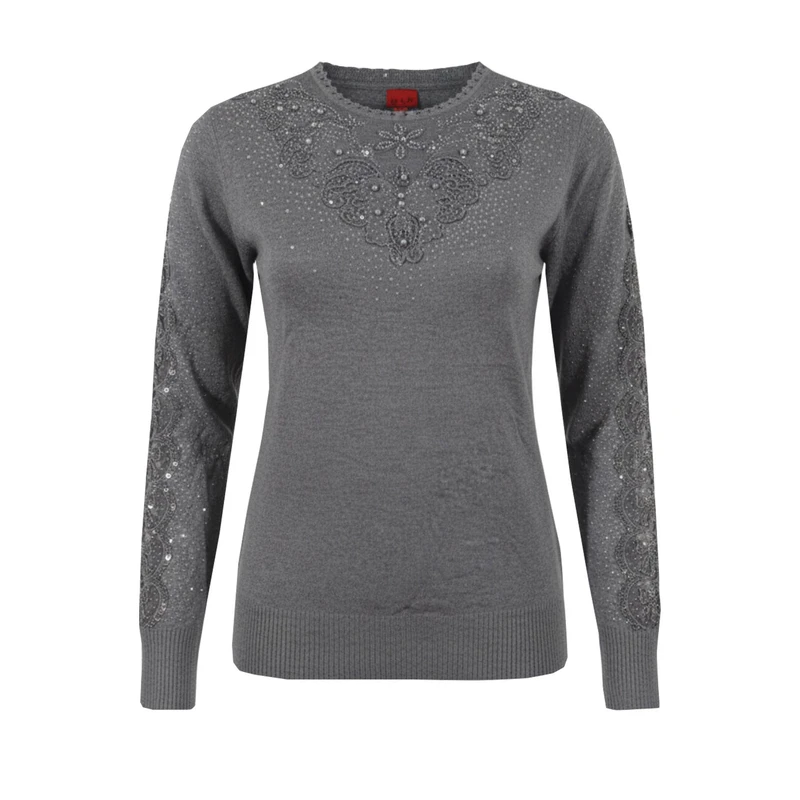 پلیور یقه گرد زنانه مدل cv.21