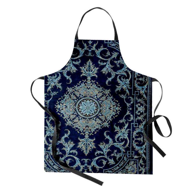 پیش بند آشپزخانه مدوپد طرح قالیچه قم لچک و ترنج مدل C-Ghom147