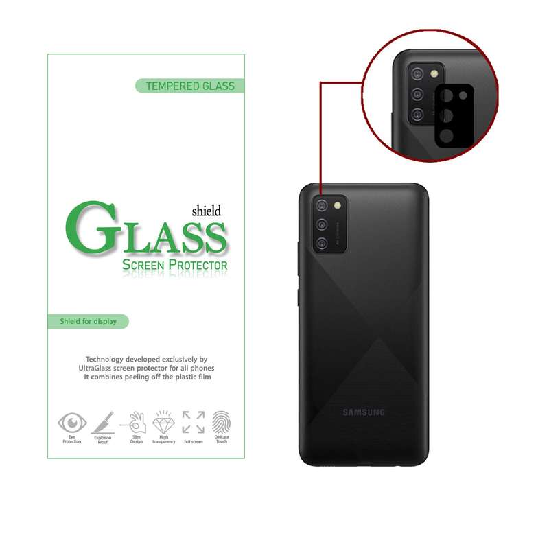 محافظ لنز دوربین شیلد گلس مدل LFUL مناسب برای گوشی موبایل Samsung Galaxy A02s