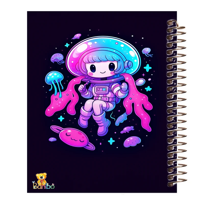 دفتر نقاشی 100 برگ بانیبو مدل دختر فضانورد کد 2748