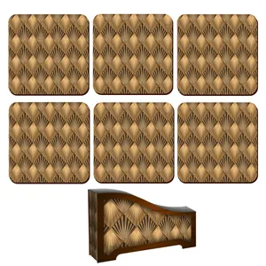 زیر لیوانی لوکسینو مدل SH_19 مجموعه 6 عددی