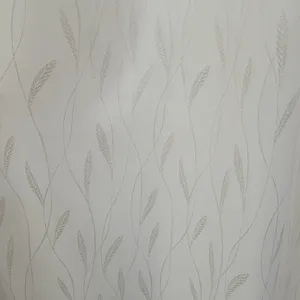 پارچه پرده عرض 3 متر مدل حریر محو ژاکارد رنگ شیری