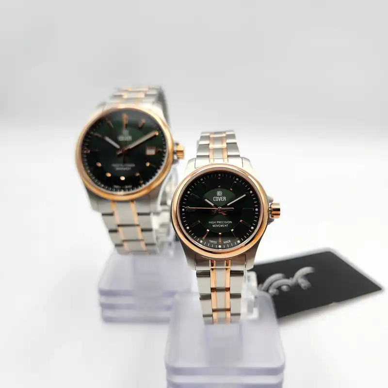 ست ساعت مچی عقربه ای  زنانه و مردانه کاور مدل CO200.33 - CO201.33