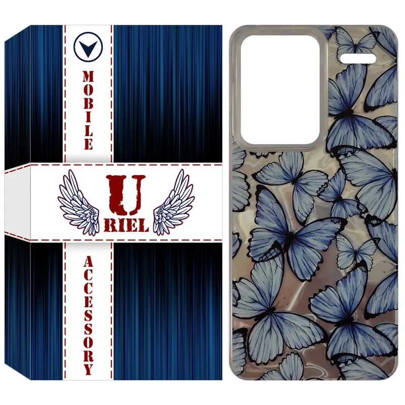 کاور یوریل مدل HLG طرح پروانه مناسب برای گوشی موبایل شیائومی Redmi Note 13 Pro Plus