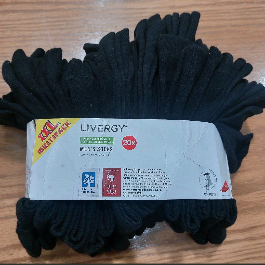 جوراب ساق بلند مردانه لیورجی مدل Al800 مجموعه 20 عددی