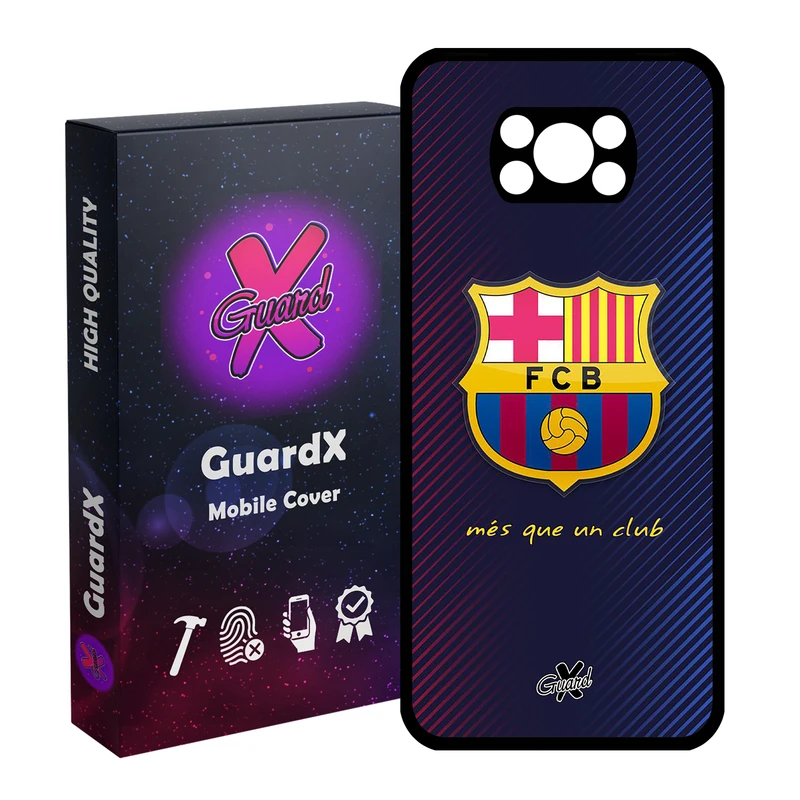 کاور گارد ایکس طرح Barcelona مدل Glass10058 مناسب برای گوشی موبایل شیائومی Poco X3 / Poco X3 NFC