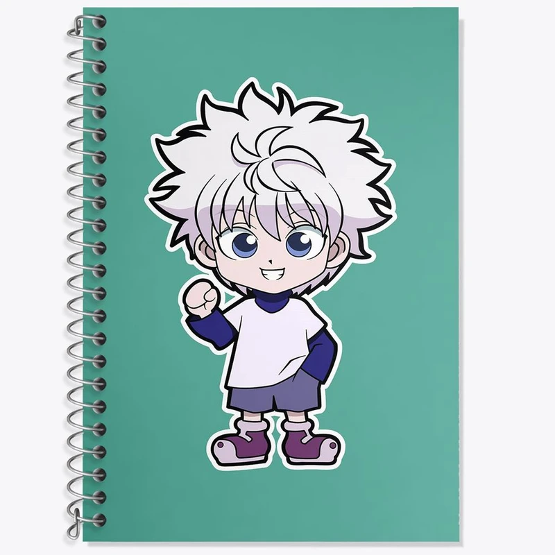 دفتر زبان 50 برگ خندالو مدل سه خط طرح کیلوا زولدیک انیمه هانتر ایکس هانتر Hunter × Hunter کد 10741