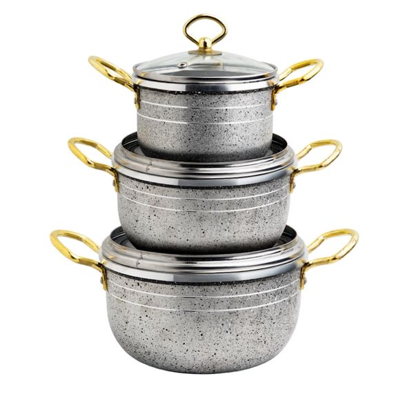 سرویس قابلمه 6 پارچه مدل 077