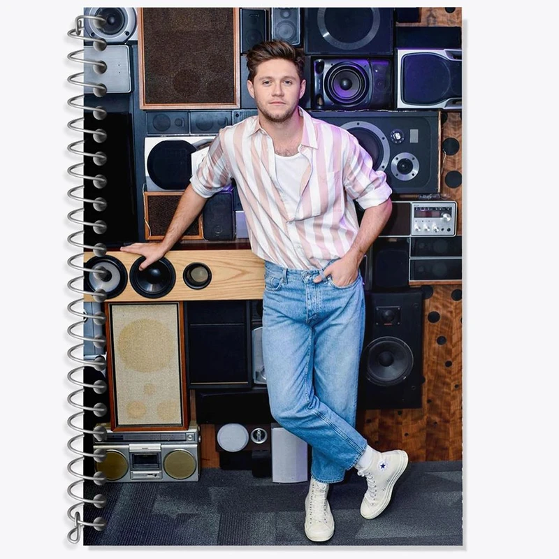 دفتر زبان 50 برگ خندالو مدل دو خط طرح نایل هوران گروه موسیقی وان دایرکشن One Direction کد 18927