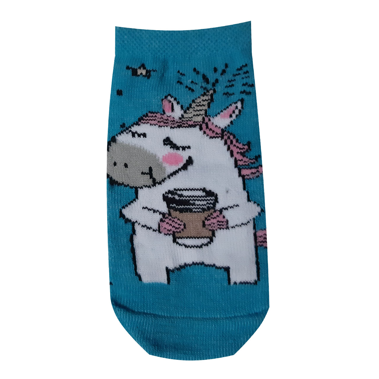 جوراب دخترانه طرح یونیکورن کد 5