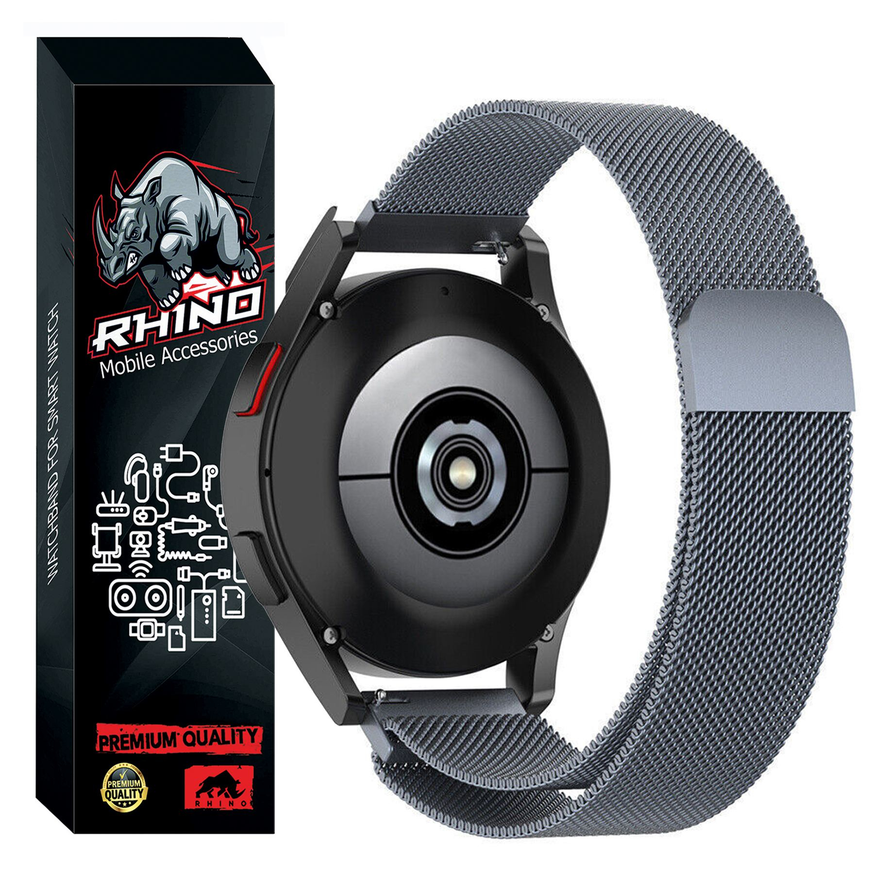 بند راینو مدل Milanese Loop مناسب برای ساعت هوشمند امیزفیت GTR 47mm / GTR 2e / GTR 2