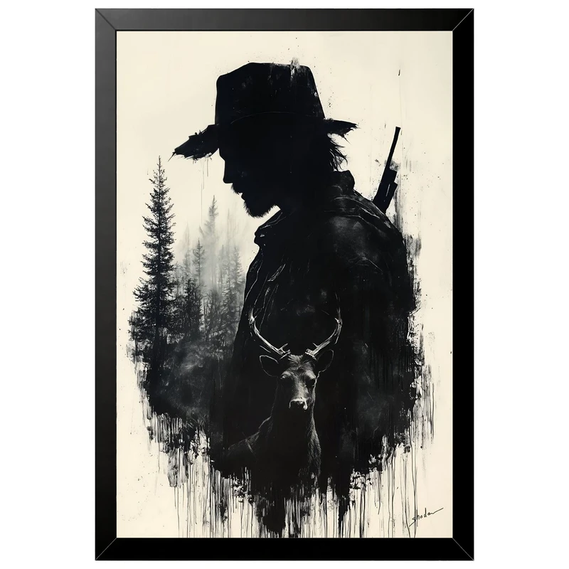تابلو بکلیت طرح گیمینگ ردد red dead redemption 2 مدل B-po2264 فریم مشکی