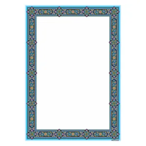 کاغذ تذهیب A4 خانه تذهیب طرح گل فرنگ کد 0022 بسته 10عددی