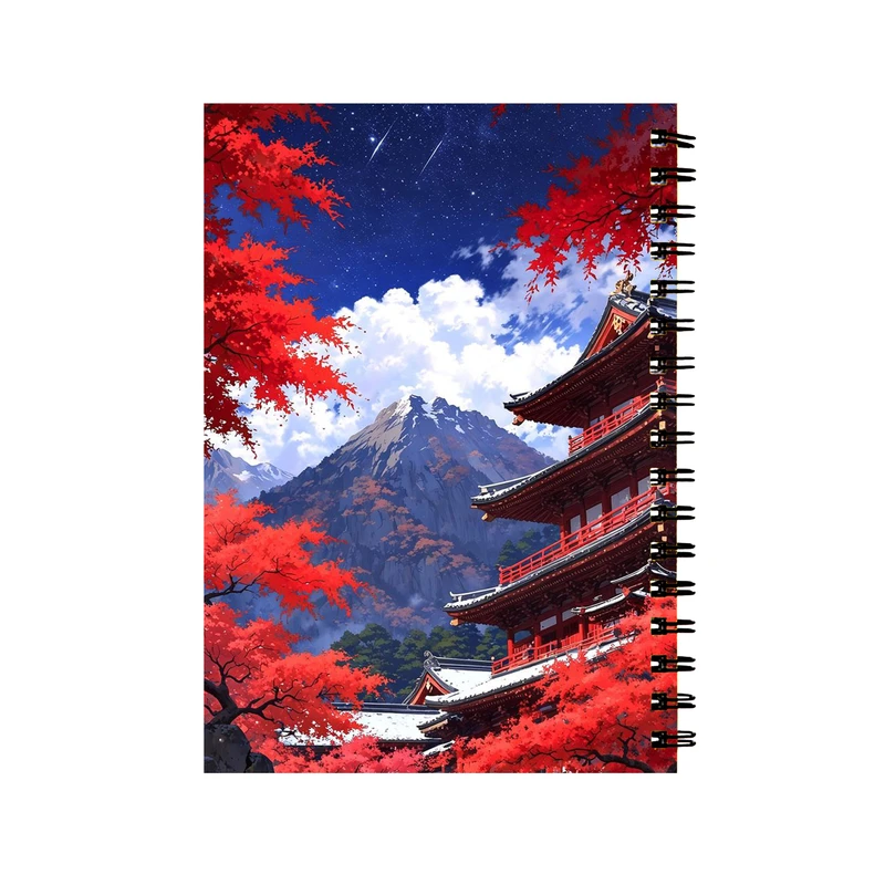 دفتر مشق 60 برگ طرح کوه فانتزی کد 63