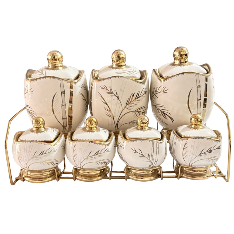 ست پاسماوری 8 پارچه مدل ساوارز بامبو به همراه استند