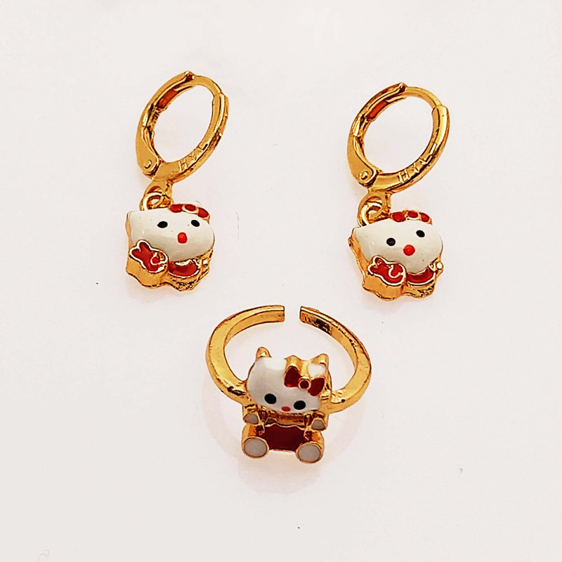 ست دخترانه طرح گربه مدل 499STD ست دخترانه طرح گربه مدل 499STD