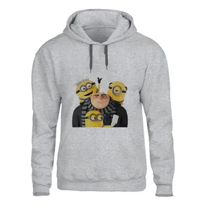 هودی مردانه مدل مینیون کد 169رنگ طوسی