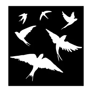 شابلون باتیس آرت طرح پرنده کد 349