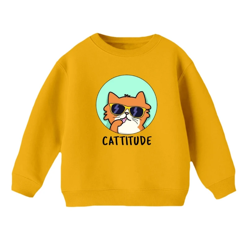 سویشرت بچگانه مدل گربه عینکی 
