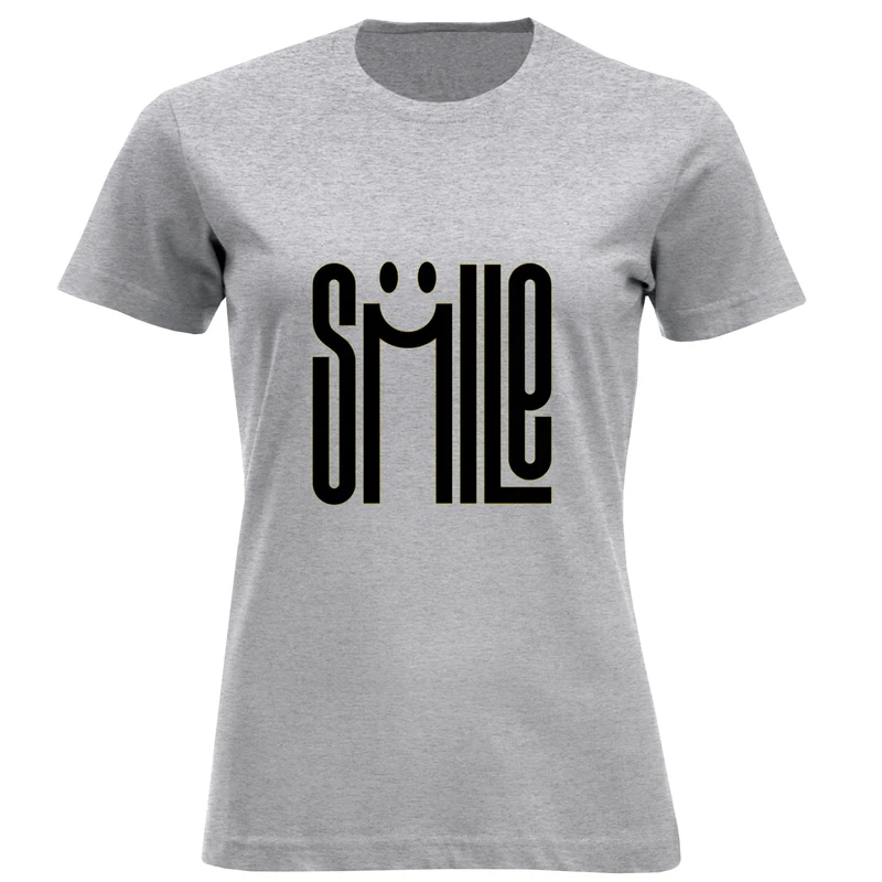 تی شرت آستین کوتاه زنانه مدل D758 SMILe