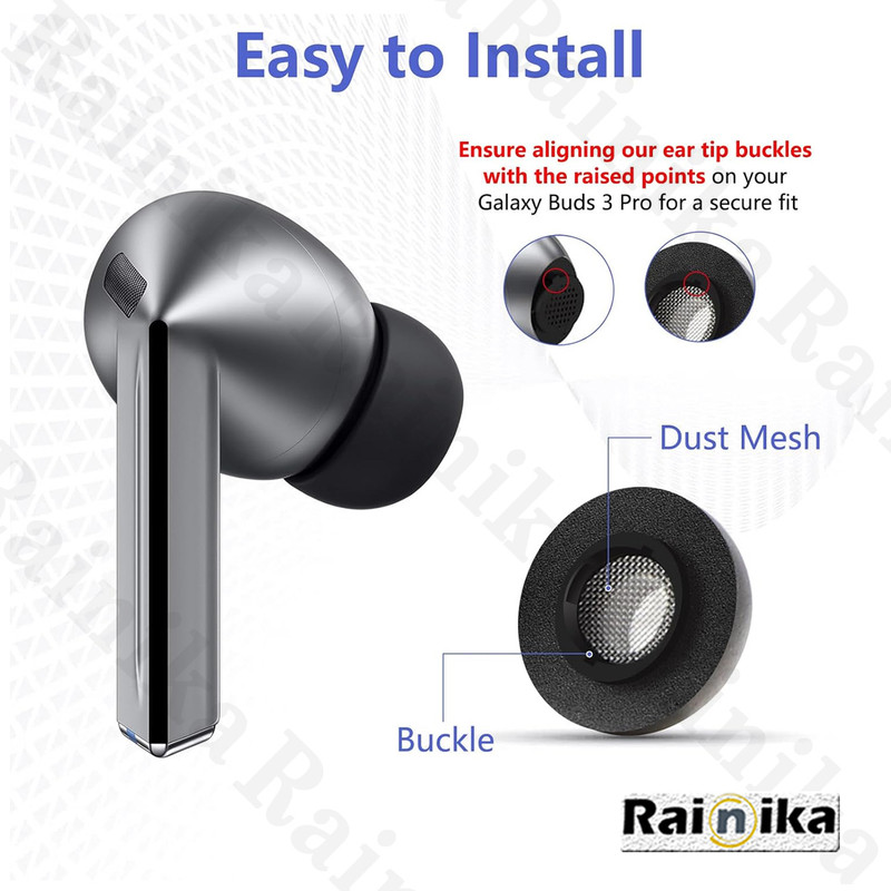 سری هندزفری رینیکا مدل Pro مناسب برای کیس هدفون سامسونگ Galaxy Buds 3 Pro / Buds 4 Pro مجموعه 6 عددی