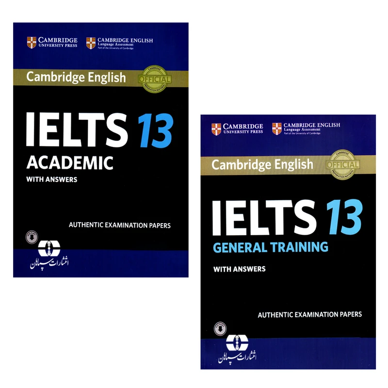 کتاب IELTS Cambridge 13 General &13 Academic اثر جمعی از نویسندگان انتشارات سپاهان دو جلدی
