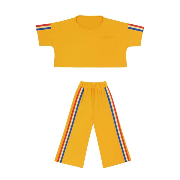 ست تی‌شرت آستین کوتاه و شلوار راحتی دخترانه مدل 501050Z