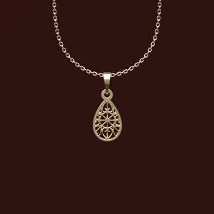 گردنبند طلا 18 عیار زنانه مدوپد مدل هندسی کد X2-1-1202