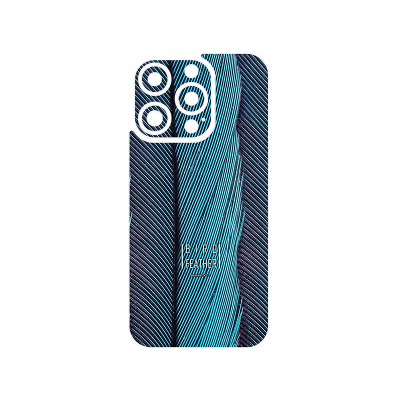 برچسب پوششی ماهوت مدل Turquoise feathers مناسب برای گوشی موبایل اپل iPhone 15 Pro