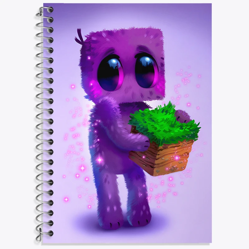 دفتر زبان 50 برگ خندالو مدل سه خط طرح ماینکرافت (Minecraft) کد N5984