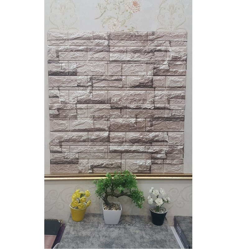 دیوارپوش مدل فومی طرح آنتیک بسته 4 عددی