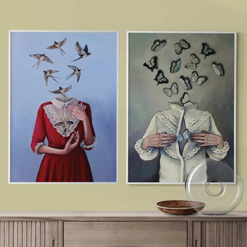 تابلو مدل مفهومی دخترانه el01 مجموعه دو عددی