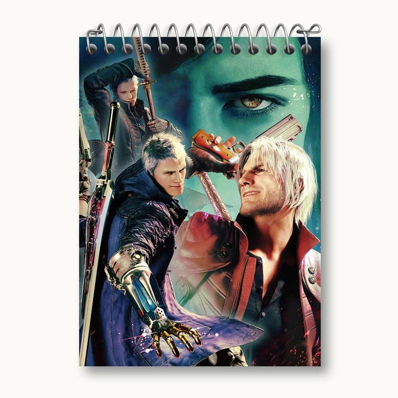 دفتر یادداشت 50 برگ خندالو مدل بازی دویل می کرای Devil May Cry کد 30207