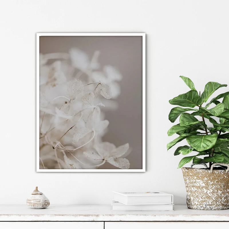 تابلو آتریسا طرح گل مدرن مدل ATFF351 فریم سفید