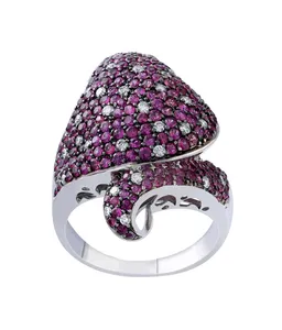 انگشتر طلا 18 عیار زنانه جواهری سروری مدل 12621