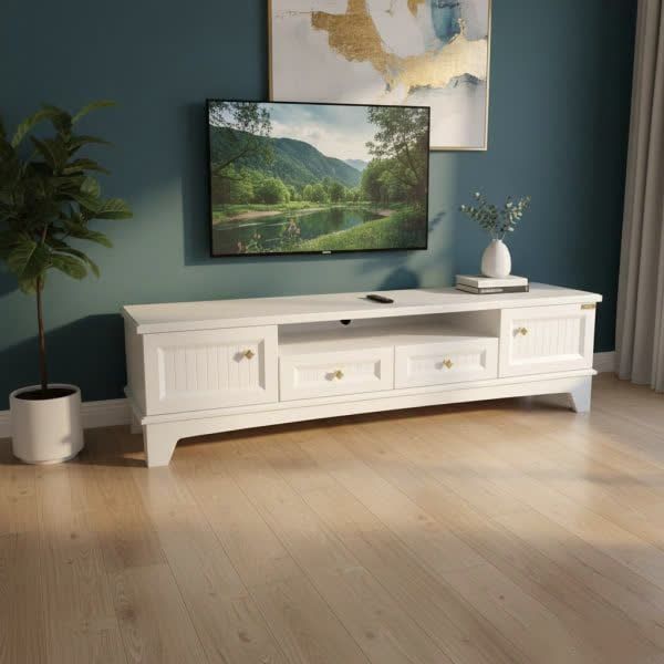 میز تلویزیون مدل نئوکلاسیک مناسب برای تلویزیون تا 55 اینچ