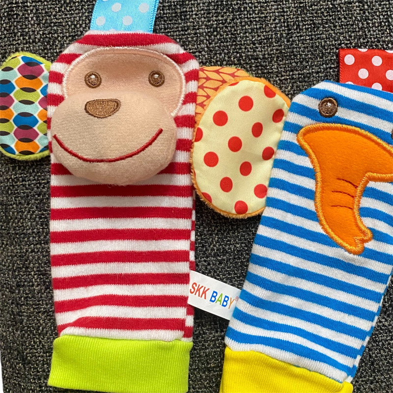 جغجغه اس کی کی بیبی مدل جورابی  طرح میمون و فیل مجموعه 2 عددی