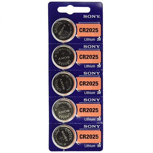باتری سکه ای سونی مدل  CR2025 بسته 5 عددی